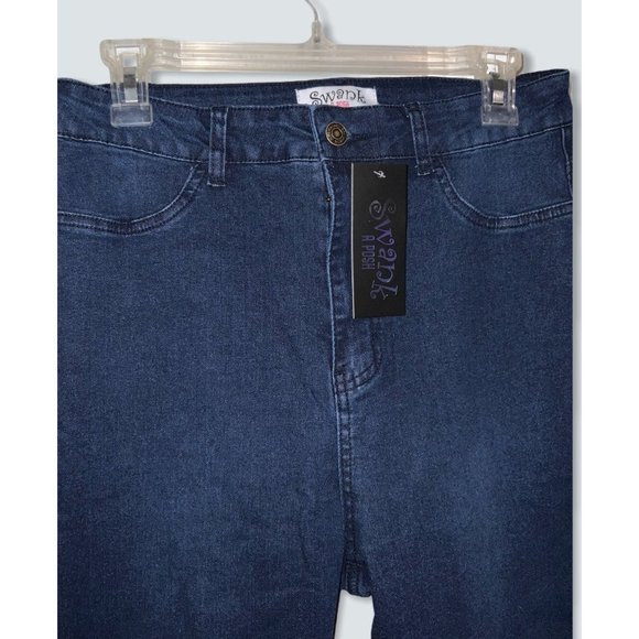 NWT Swank A Posh Bing Flare Bell Jean 1X - Picture 4 of 8